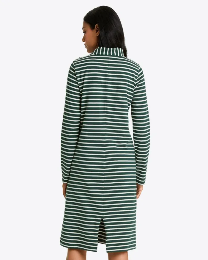 Draper James Extended Sizes Women Elsie Turtleneck Dress In Green Stripe