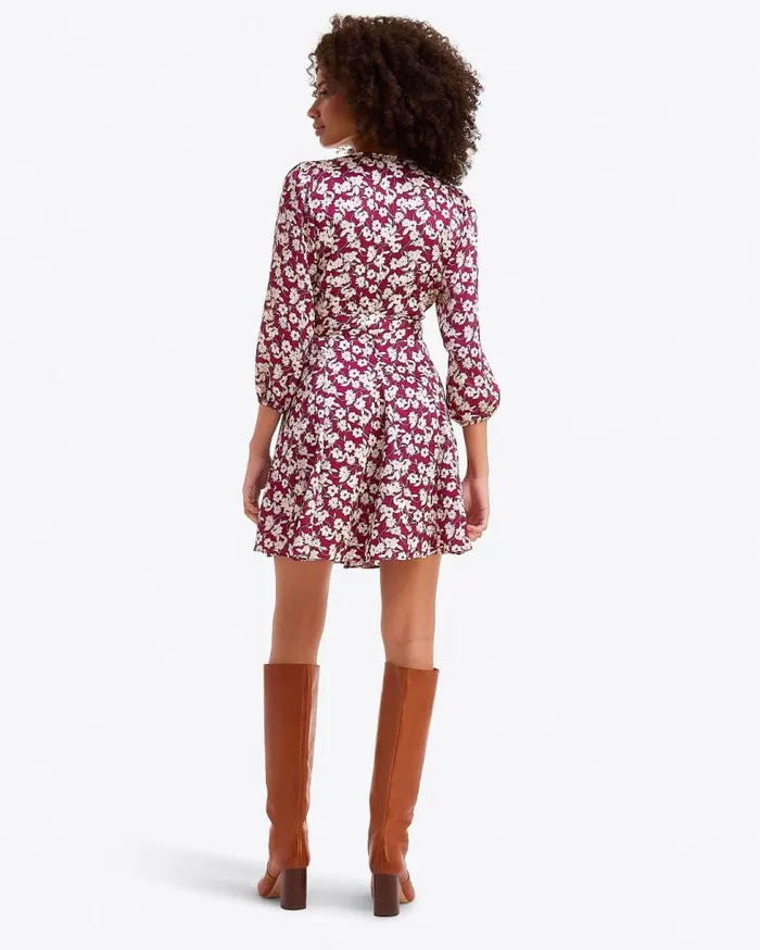 Draper James Extended Sizes Women Jordan LongSleeve Wrap Dress In Hammered Satin
