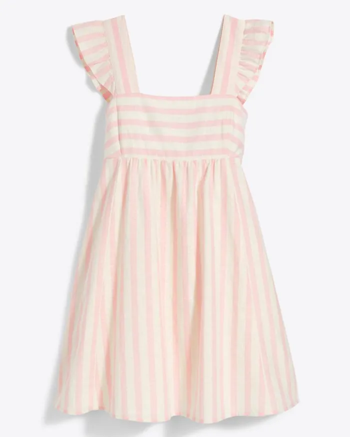 Draper James Extended Sizes Women Maddie Babydoll Dress In Pink Cabana Stripe