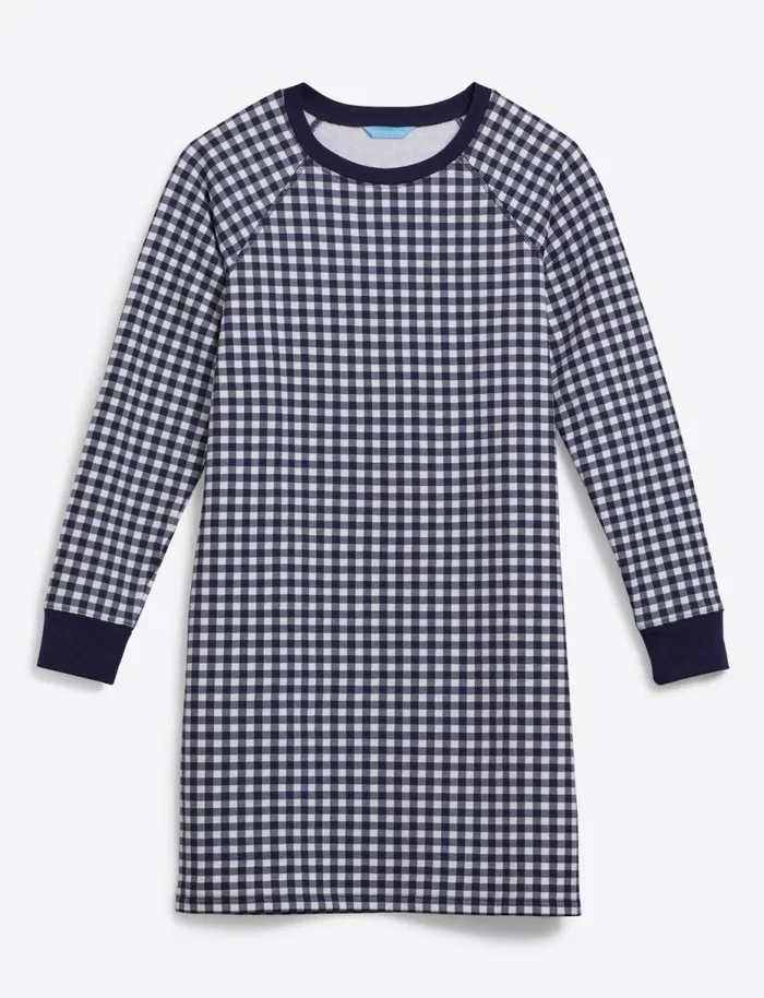 Draper James Extended Sizes Women Natalie Sweatshirt Dress In Gingham