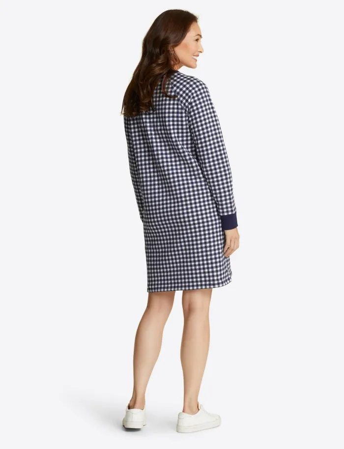 Draper James Extended Sizes Women Natalie Sweatshirt Dress In Gingham