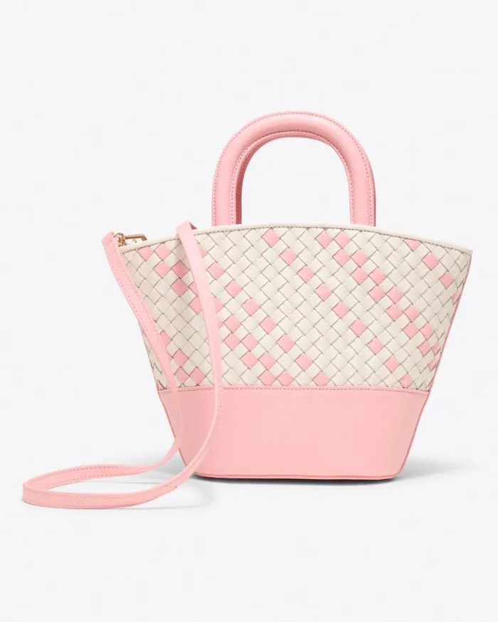 Draper James Handbags Women Woven Leather Mini Tote