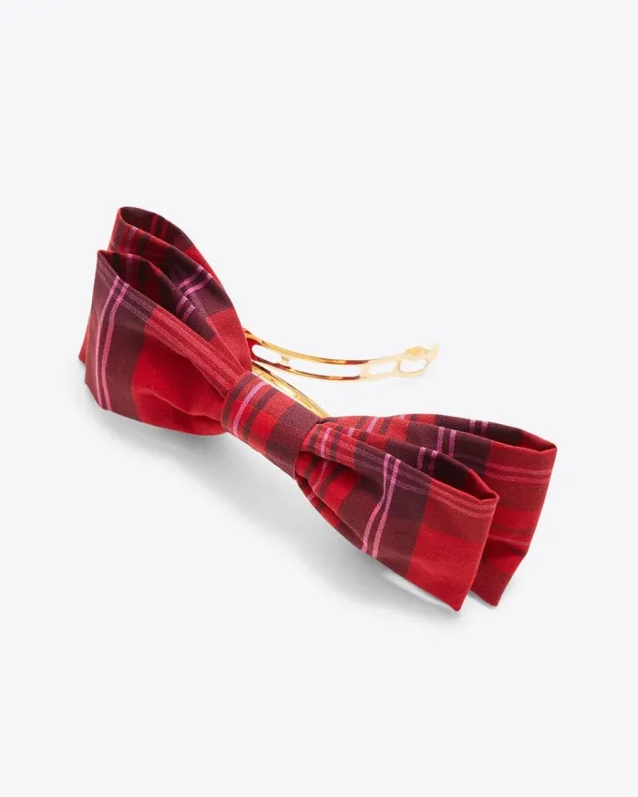 Draper James Hats and Hair Women Elle Plaid Hair Clip