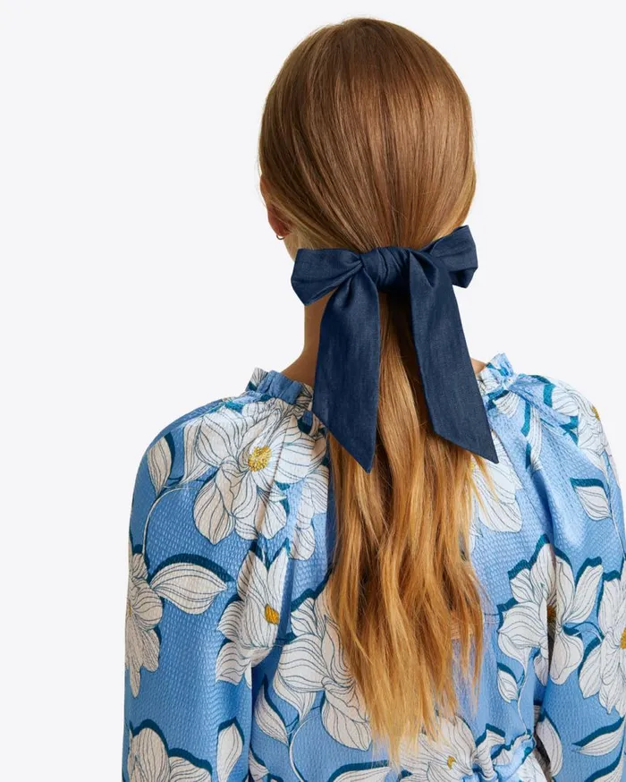 Draper James Hats and Hair Women Scarf Scrunchie In Chambray