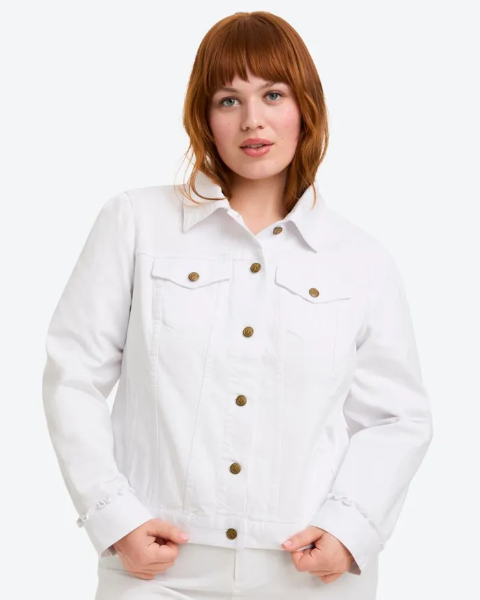 Draper James Jackets and Outerwear Women White Denim Jacket