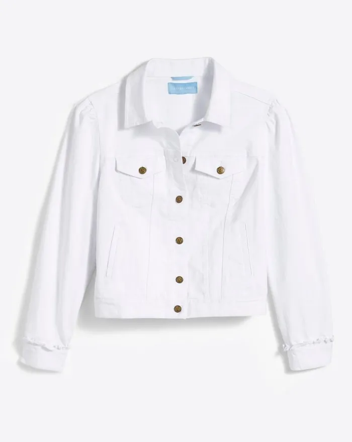 Draper James Jackets and Outerwear Women White Denim Jacket