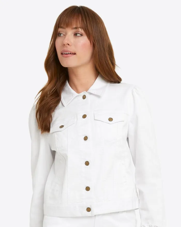 Draper James Jackets and Outerwear Women White Denim Jacket