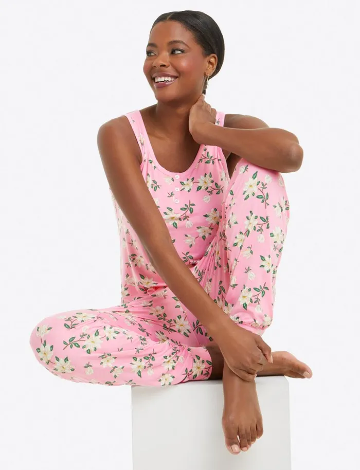 Draper James Lounge and Pajamas Women Hillary Pajama Set In Pink Magnolia