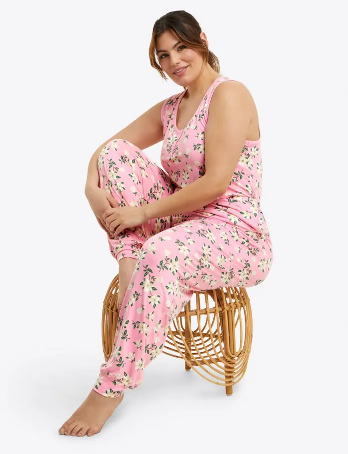 Draper James Lounge and Pajamas Women Hillary Pajama Set In Pink Magnolia