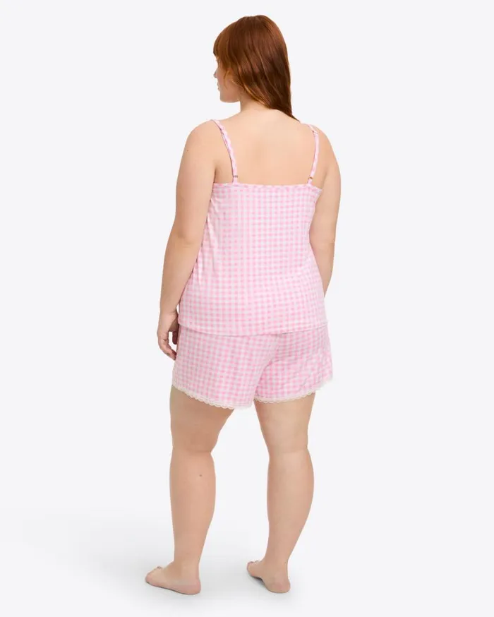 Draper James Lounge and Pajamas Women Sheryl Sleep Set In Light Pink Gingham