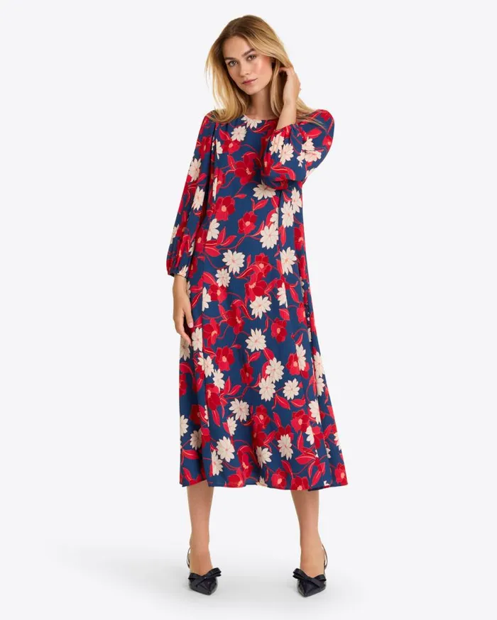 Draper James Midi and Maxi Women Matilda Midi Dress In Crinkle Pliss