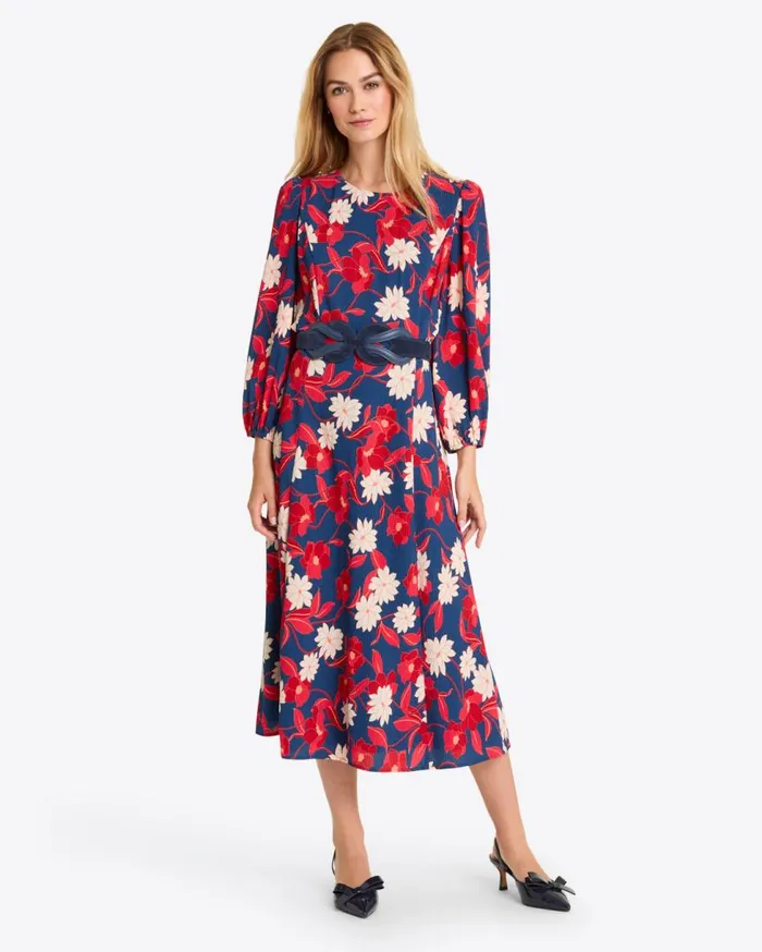 Draper James Midi and Maxi Women Matilda Midi Dress In Crinkle Pliss