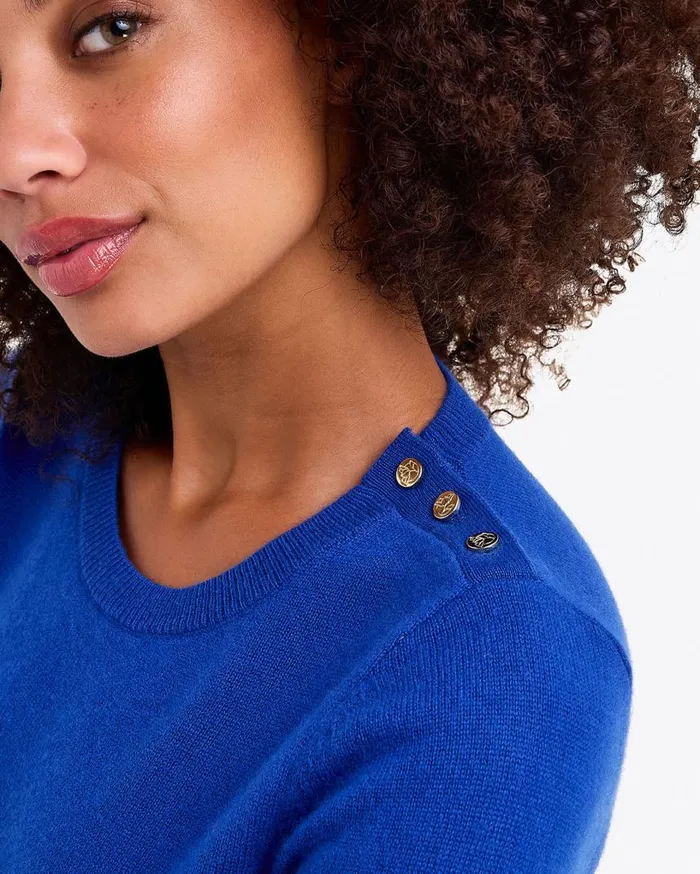 Draper James Sweaters Women Button Shoulder Cashmere Sweater