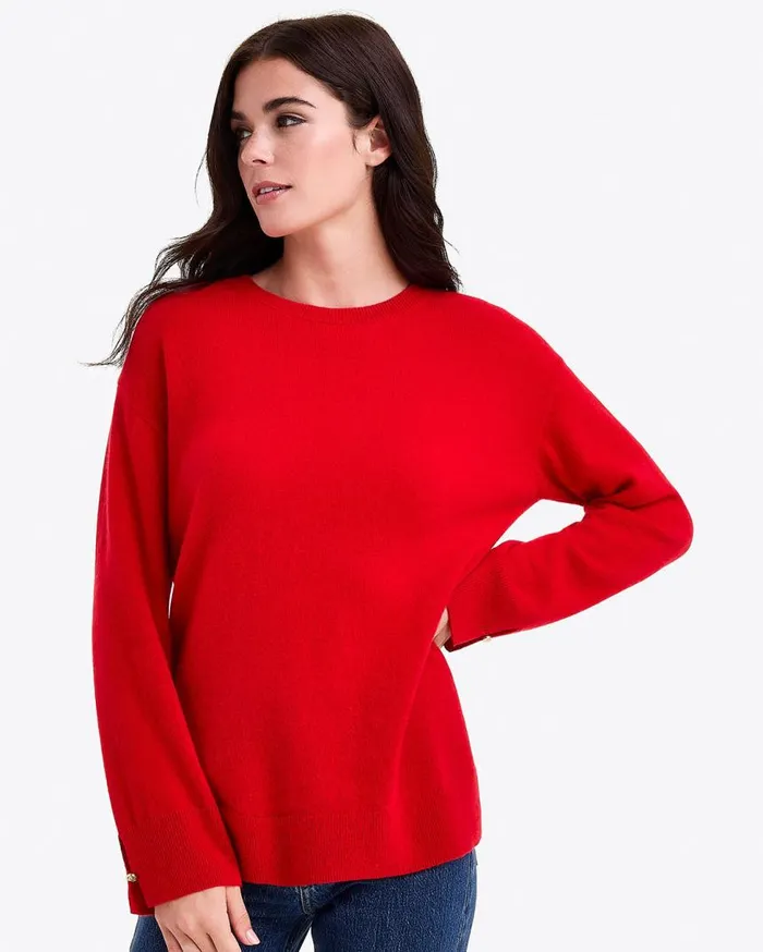 Draper James Sweaters Women Cashmere Crewneck Sweater