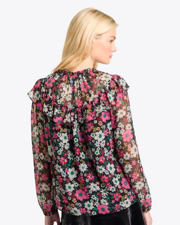 Draper James Tops Women Callista Top In Amaryllis Fil Coupe