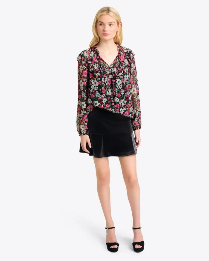Draper James Tops Women Callista Top In Amaryllis Fil Coupe