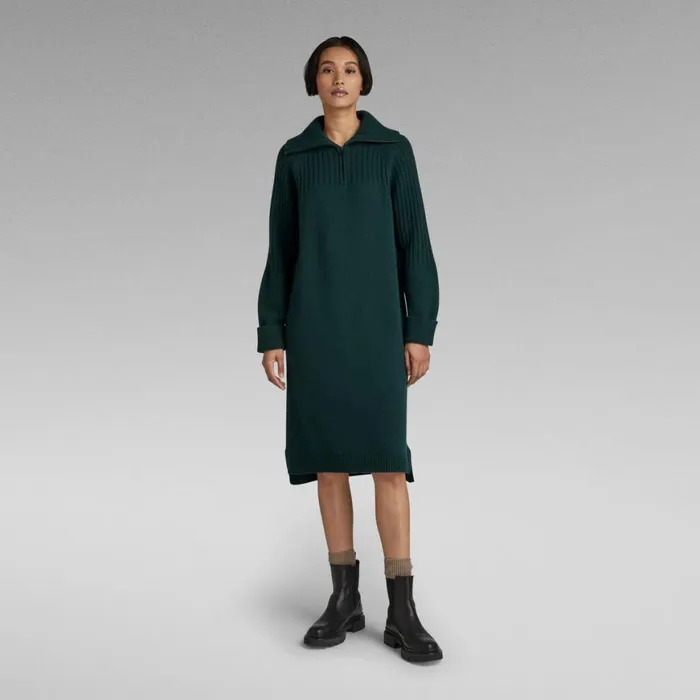 Dresses Women GStar RAW Skipper Knitted Dress Loose Laub