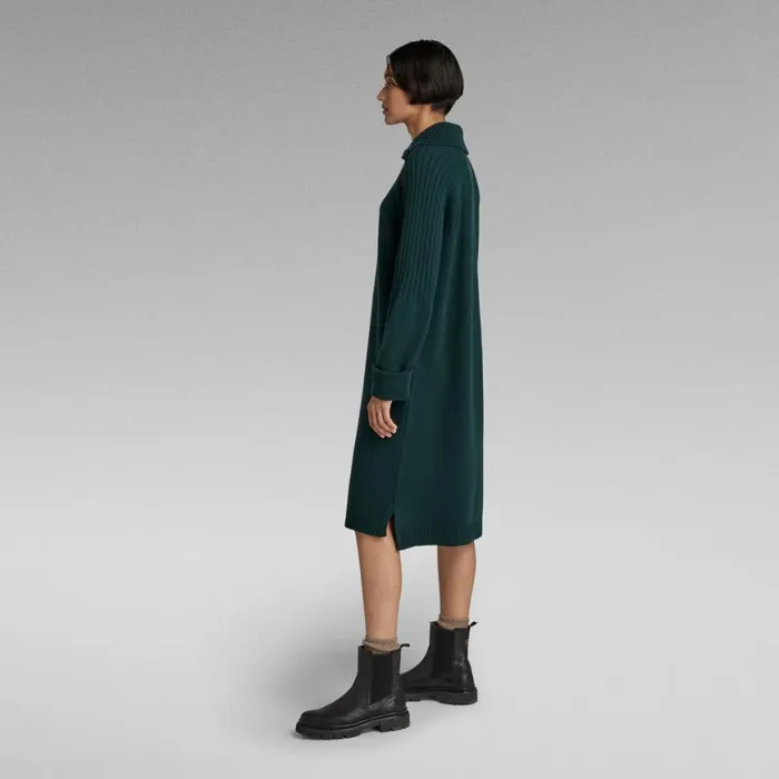 Dresses Women GStar RAW Skipper Knitted Dress Loose Laub