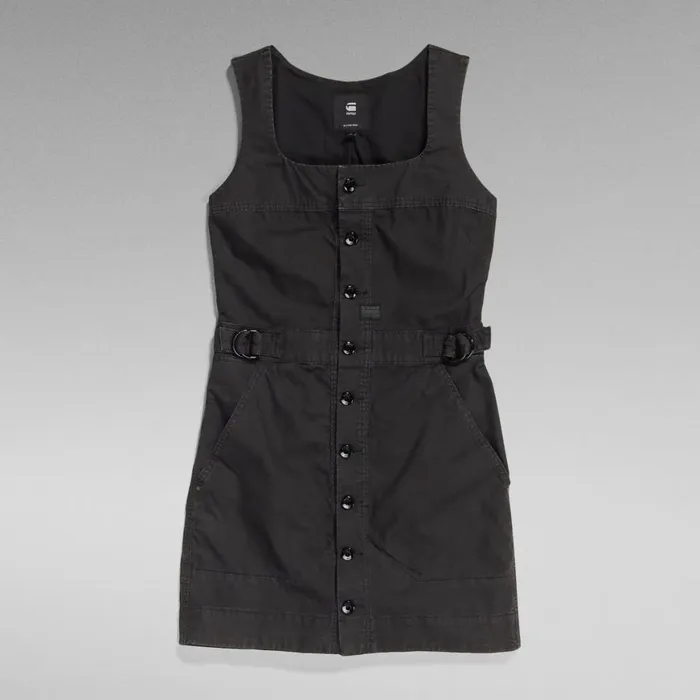 Dresses Women GStar RAW Sleeveless Dress Dark Black Garment Dyed