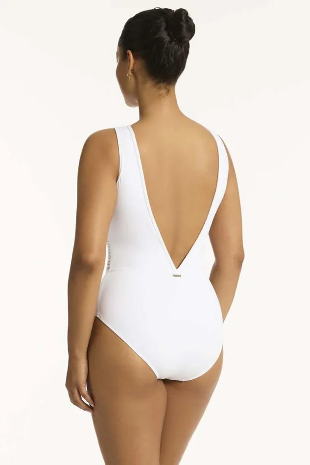 Drift High Neck One Piece Drift White Women Sea Level One Pieces