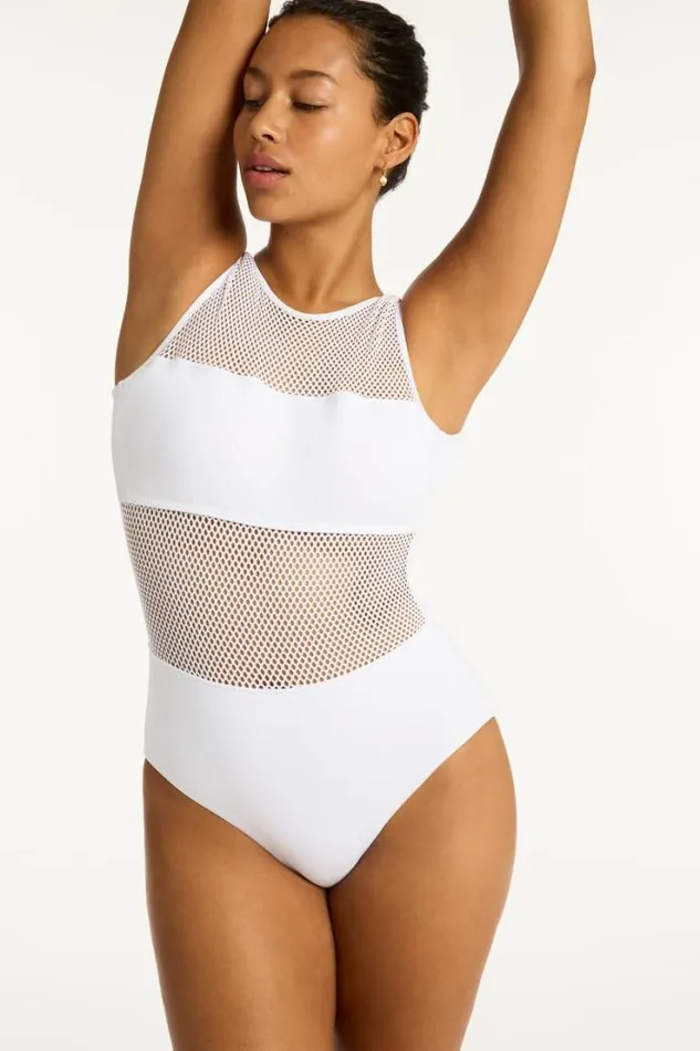 Drift High Neck One Piece Drift White Women Sea Level One Pieces