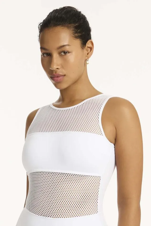 Drift High Neck One Piece Drift White Women Sea Level One Pieces