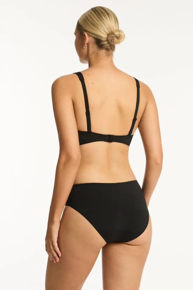 Eco Essentials Mid Bikini Pant Eco Essentials Black Women Sea Level Bottoms