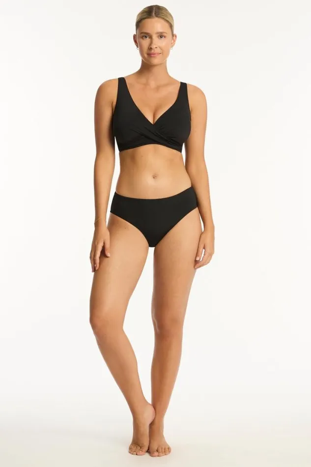 Eco Essentials Mid Bikini Pant Eco Essentials Black Women Sea Level Bottoms