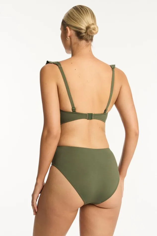 Eco Essentials Retro High Waist Pant Eco Essentials Khaki Women Sea Level Bottoms Eco Essentials Retro High Waist Pant Eco Essentials Khaki Women Sea Level Bottoms