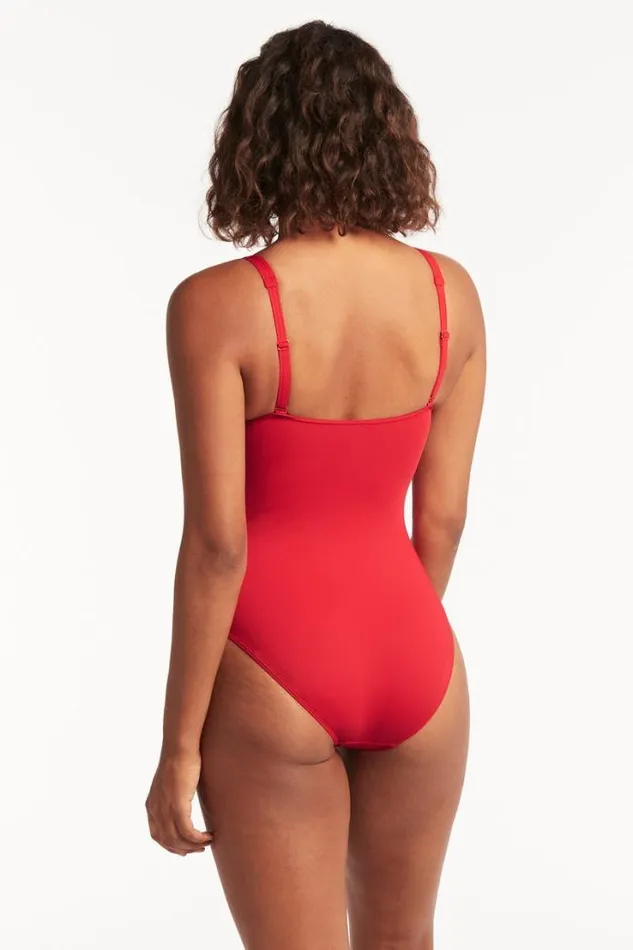 Eco Essentials Twist Front One Piece Eco Essentials Red Women Sea Level One Pieces Eco Essentials Twist Front One Piece Eco Essentials Red Women Sea Level One Pieces