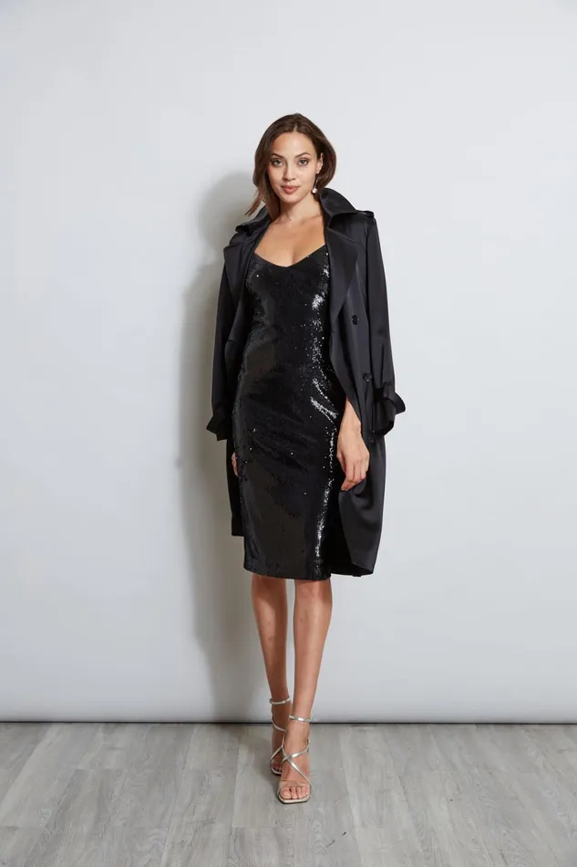 Elie Tahari Dresses and Jumpsuits Sequin Slip Dress Black 8211 Women
