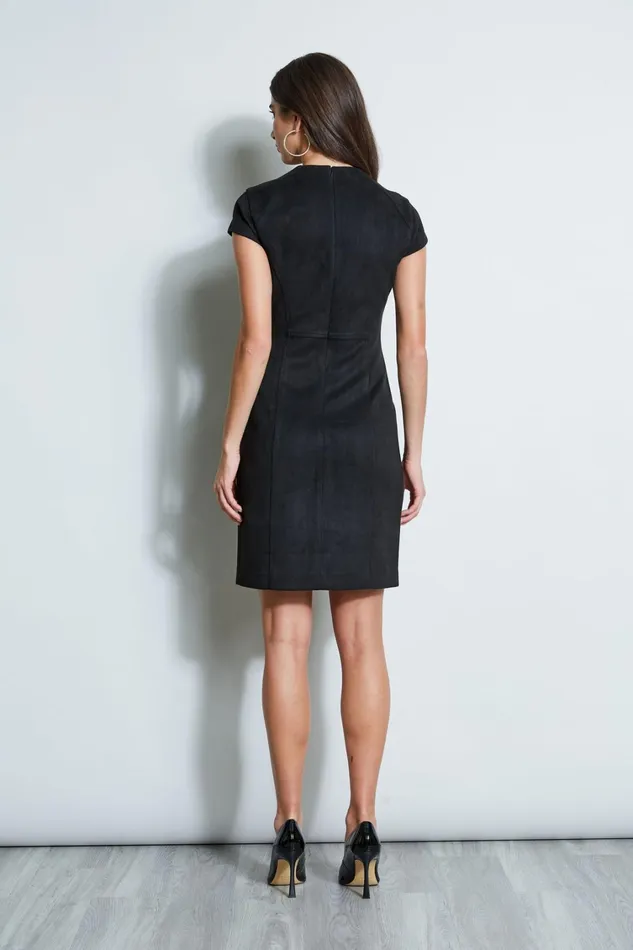 Elie Tahari Dresses and Jumpsuits Vegan Suede Dart Dress Black 8211 Women