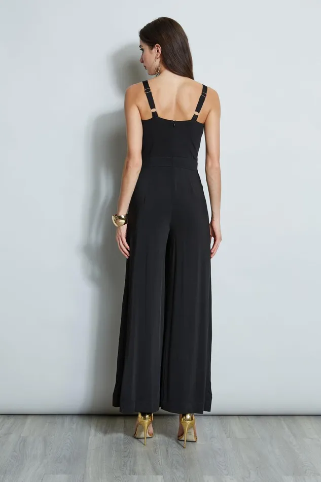 Elie Tahari Dresses and Jumpsuits Wide Leg Twist Jumpsuit Noir 8211 Women