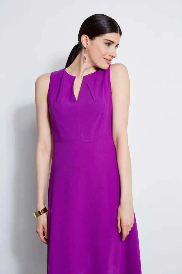 Elie Tahari Midi Dresses Fit and Flare Dart Midi Dress Wild Berry 8211 Women