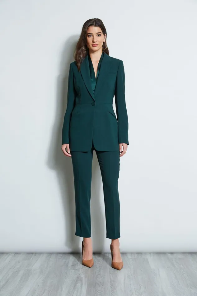 Elie Tahari Pants Crepe Slim Leg Pant Jadite 8211 Women