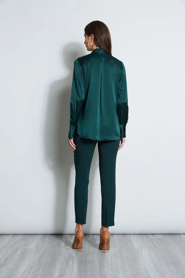 Elie Tahari Pants Crepe Slim Leg Pant Jadite 8211 Women