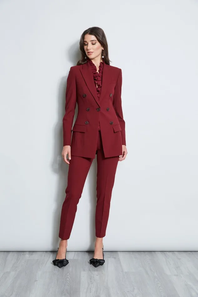 Elie Tahari Pants Slim Fit Pant Bordeaux 8211 Women