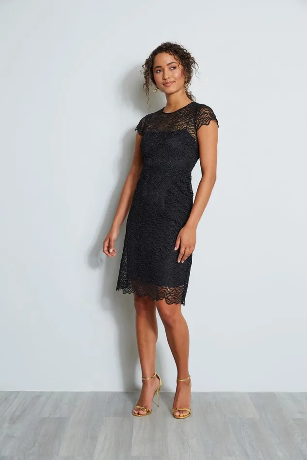 Elie Tahari Short Sleeve Dresses Elissa Dress Black 8211 Women