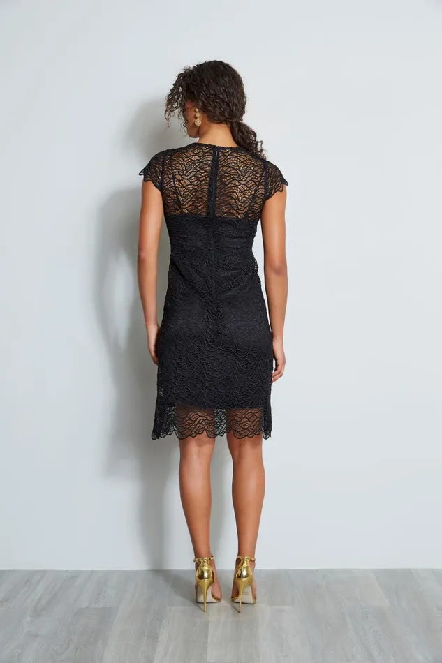 Elie Tahari Short Sleeve Dresses Elissa Dress Black 8211 Women