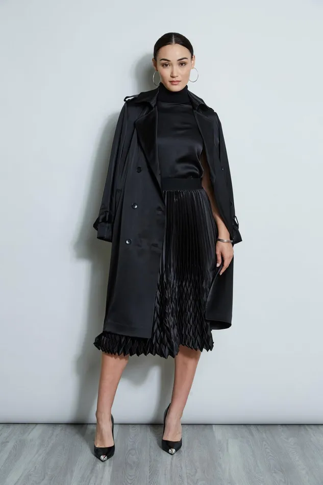 Elie Tahari Skirts Diamond Pleated Skirt Black 8211 Women