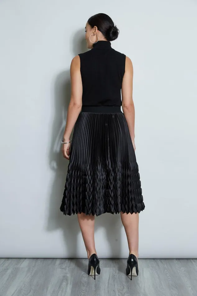 Elie Tahari Skirts Diamond Pleated Skirt Black 8211 Women