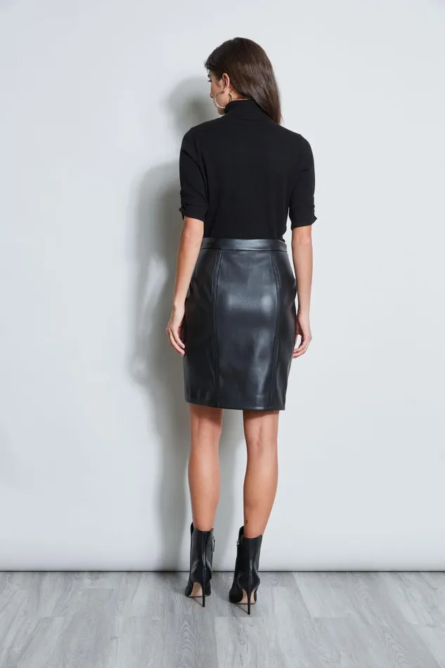 Elie Tahari Skirts Vegan Leather Faux Wrap Skirt Black 8211 Women