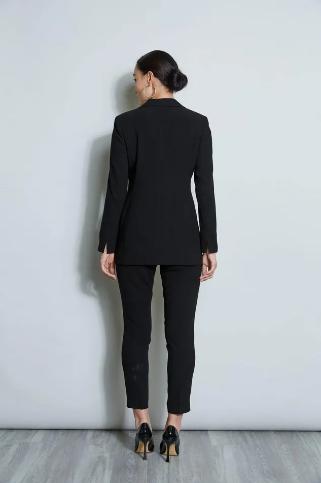 Elie Tahari Suiting Asymmetric Single Button Blazer Black 8211 Women