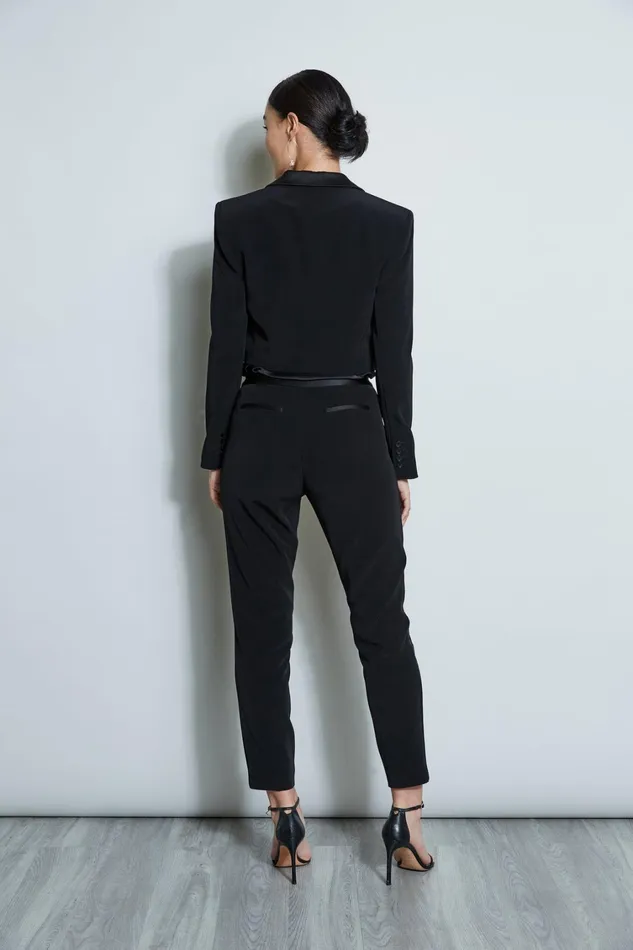 Elie Tahari Suiting Cropped Tuxedo Jacket Black 8211 Women
