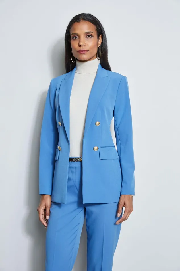 Elie Tahari Suiting Double Breasted Blazer Neptune 8211 Women