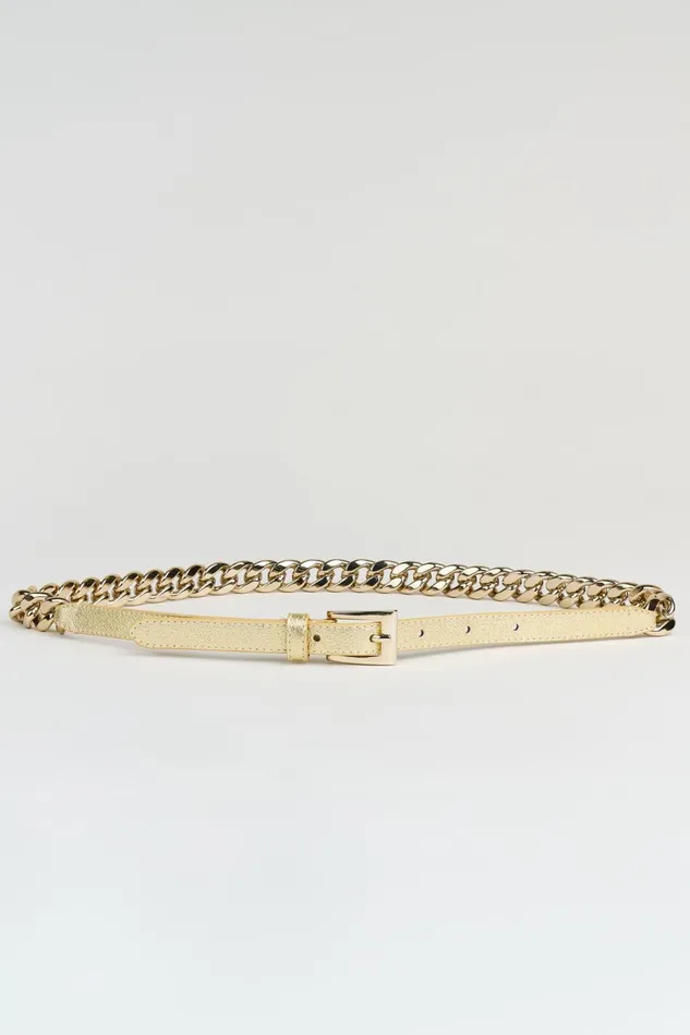 Elie Tahari Suiting Metallic Chain Belt Gold Metallic 8211 Women