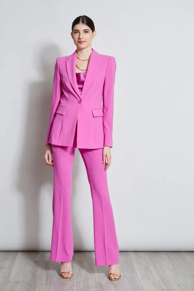 Elie Tahari Suiting Single Button Blazer Peony 8211 Women