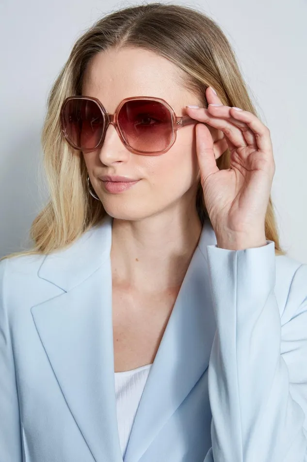 Elie Tahari Sunglasses Oversized Sunglasses Pink 8211 Women