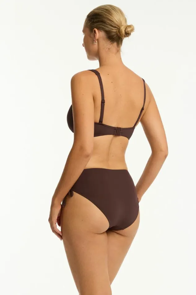 Essentials Edit Mid Drawstring Pant Eco Essentials Cocoa Women Sea Level Bottoms