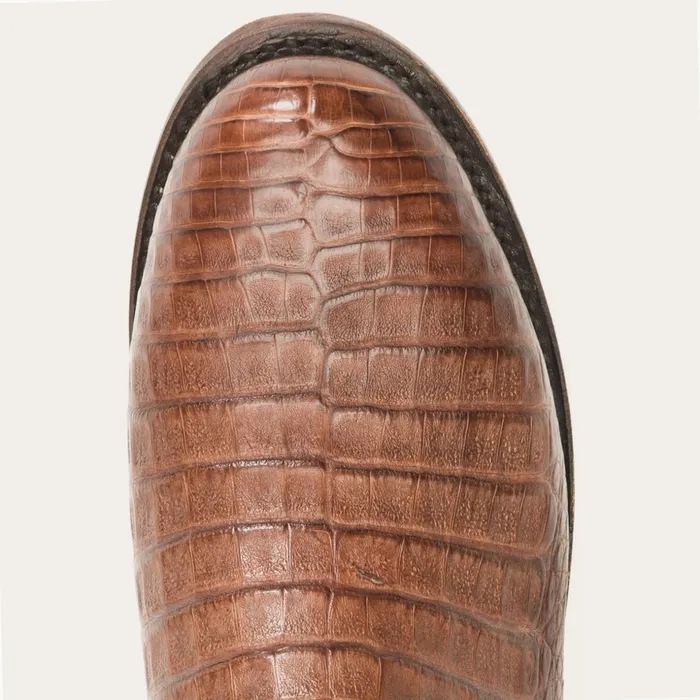 Exotics Men Stetson Puncher Exotic Boots Brown